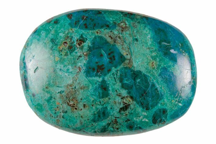 Polished, Vivid-Blue Chrysocolla Stone - Peru #210954